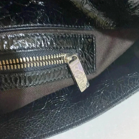 Kooba black leather patent leather shoulder handbag - Picture 12 of 16